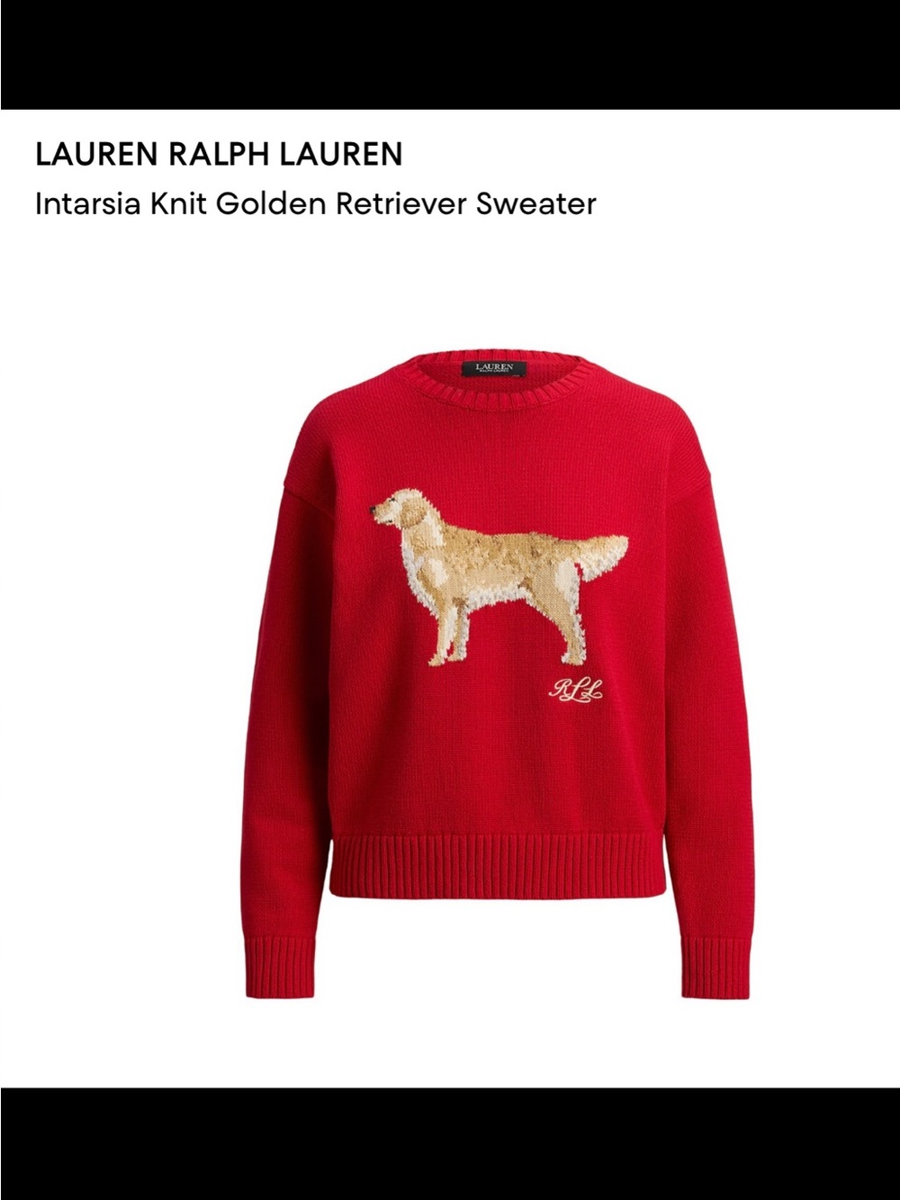 Lauren Ralph Lauren Red Knit Crewneck Sweater